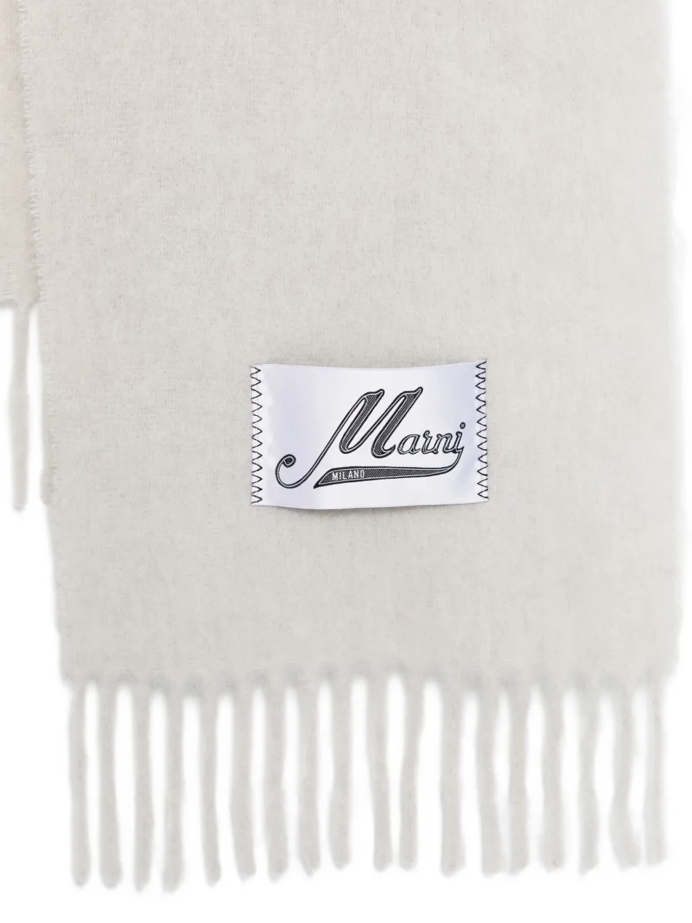 Marni fringed Schal scarf - Wit
