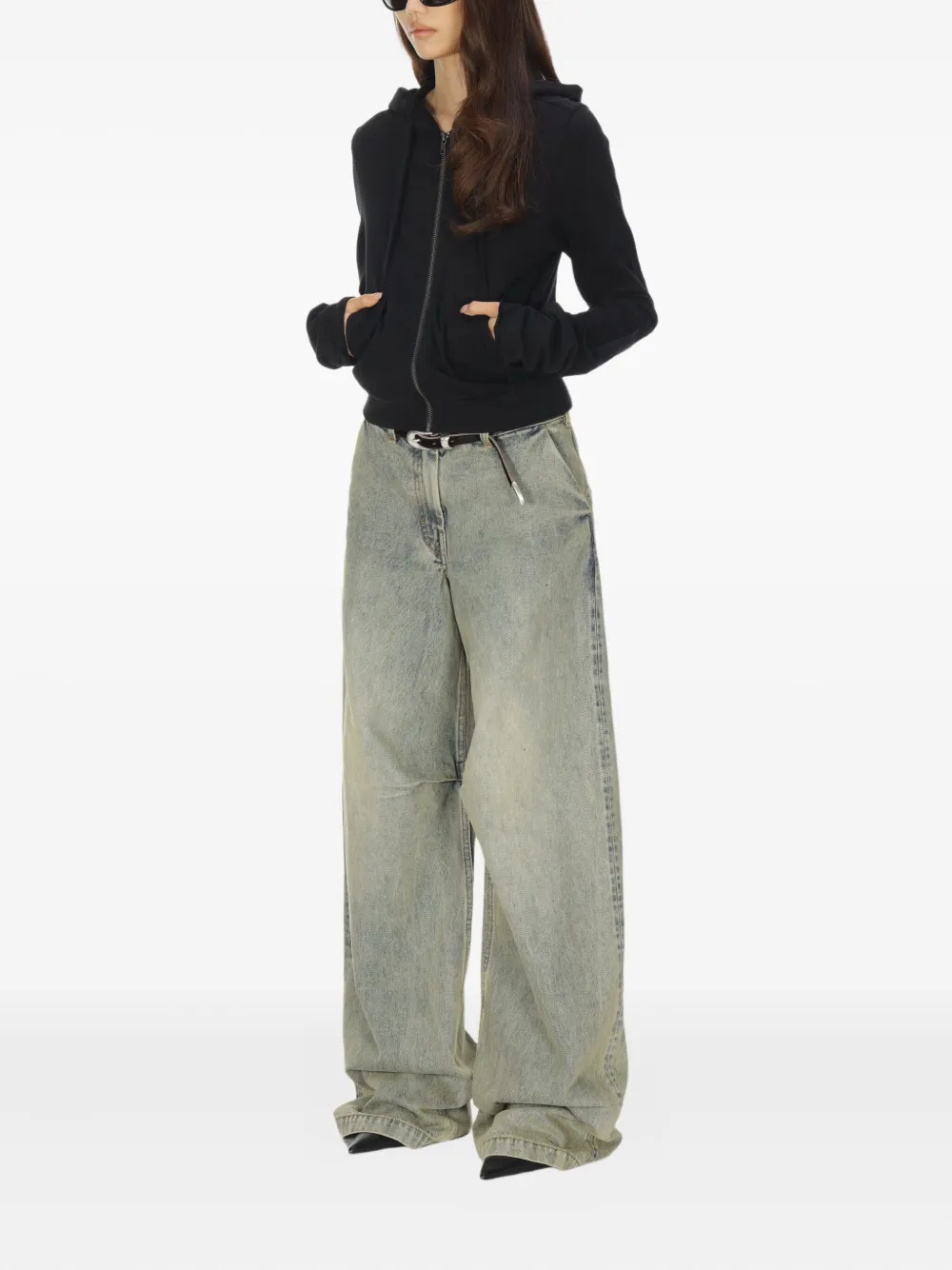 Entire Studios Zip-up Lightweight Hoodie In Blue