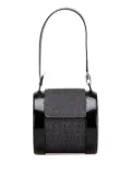 Bvlgari Pre-Owned 2010-2025 Mini Logomania Denim B Zero1 Cylinder Flap shoulder bag - Black