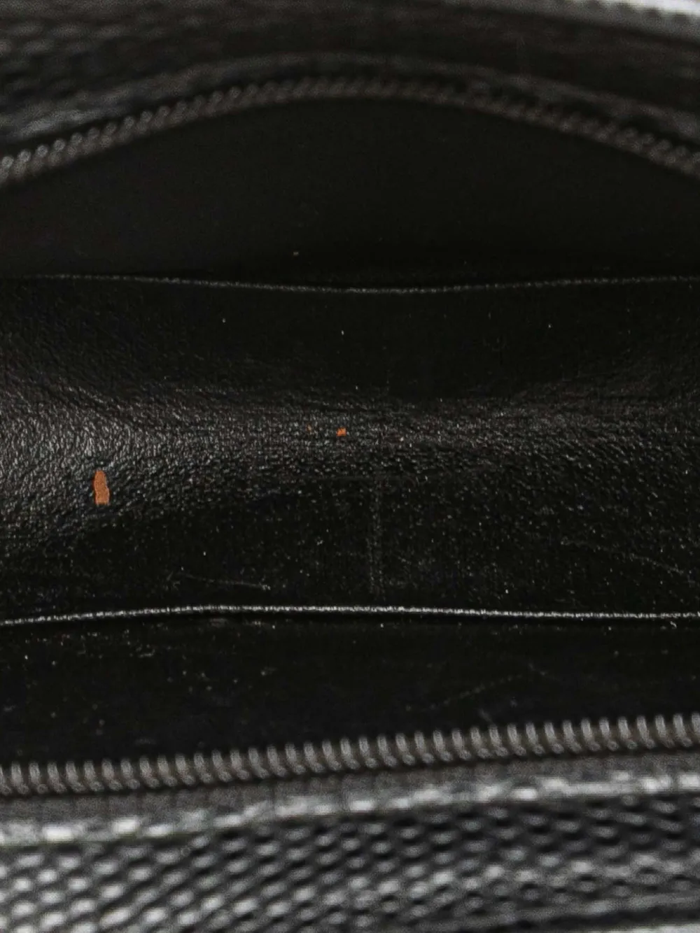 Pre-owned Ferragamo 2007-2024 Embossed Lizard Leather Vara Bow Pouch In Black