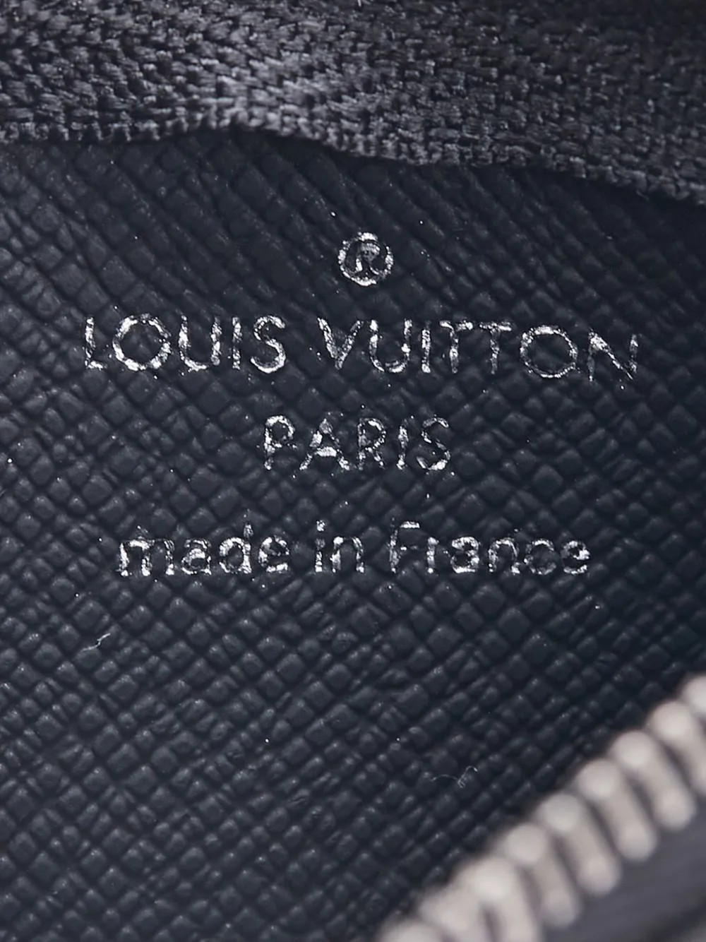 Pre-owned Louis Vuitton 2022 Monogram Eclipse Reverse Pochette Cles Coin Pouch In Gray