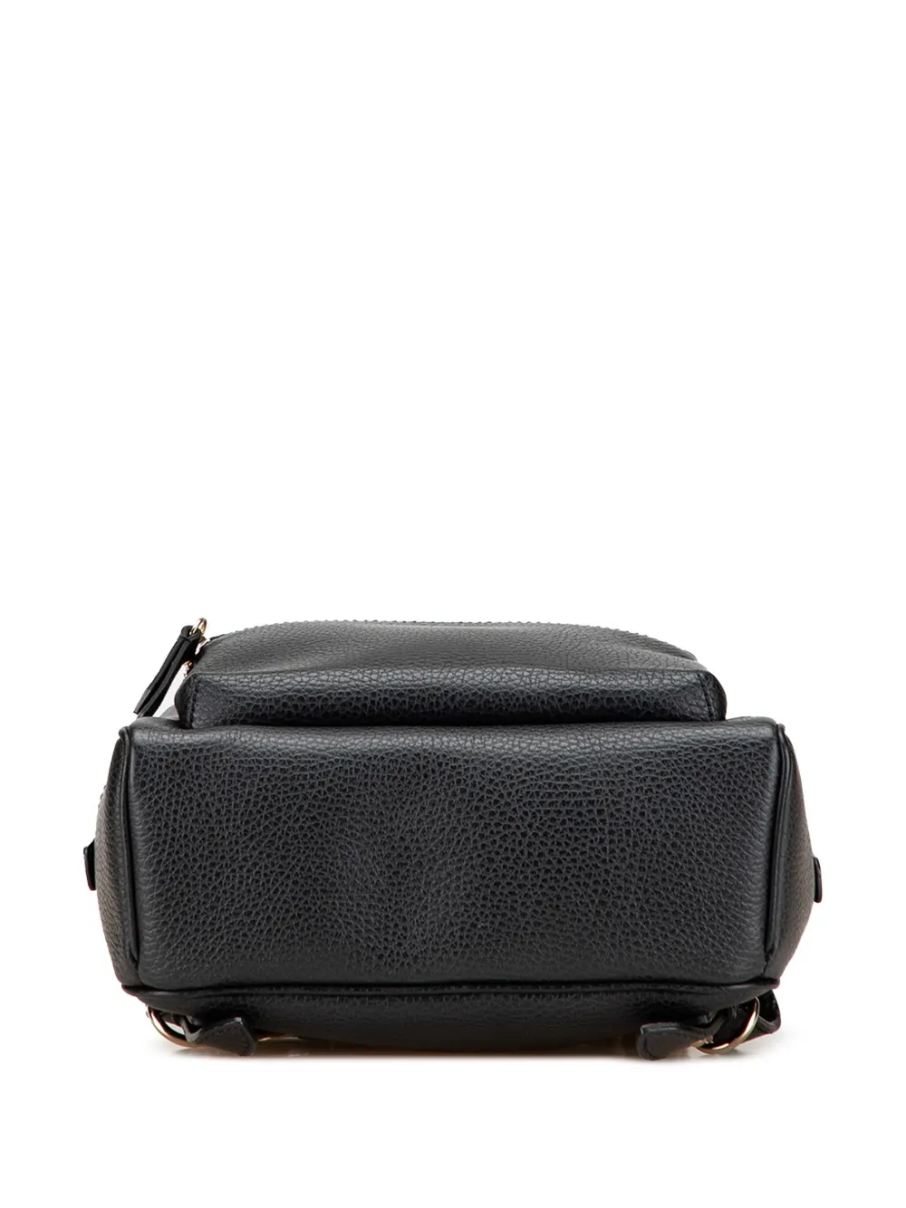 Pre-owned Gucci 2000-2015 Pebbled Calfskin Soho Chain Backpack In Black