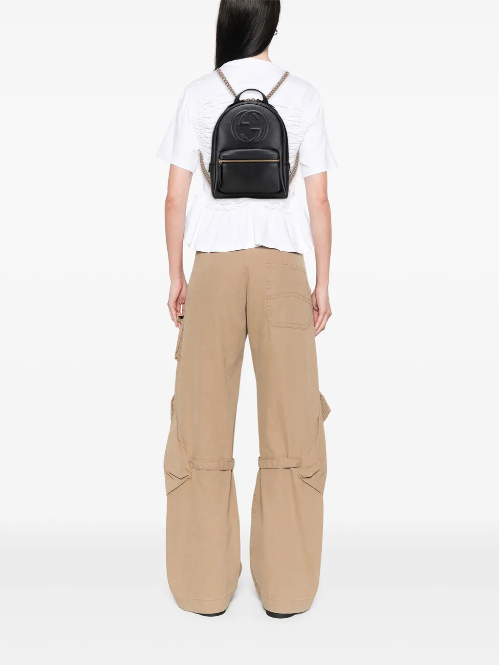 Gucci Pre-Owned 2000-2015 Pebbled Calfskin Soho Chain backpack | Pre-Owned | Image 2