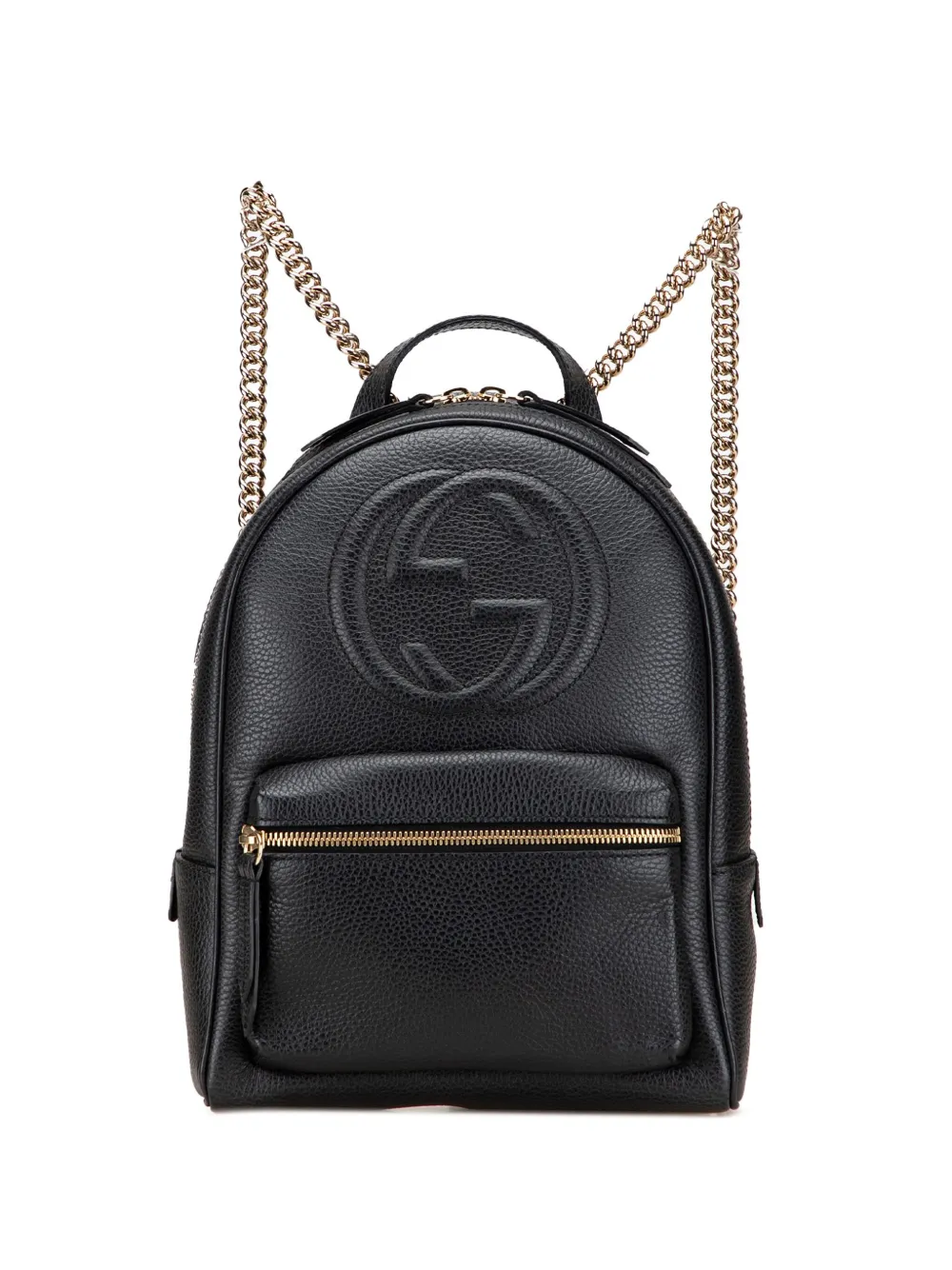 Gucci Pre-Owned 2000-2015 Pebbled Calfskin Soho Chain backpack | Black | Image 1