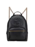 Gucci Pre-Owned 2000-2015 Pebbled Calfskin Soho Chain backpack - Black