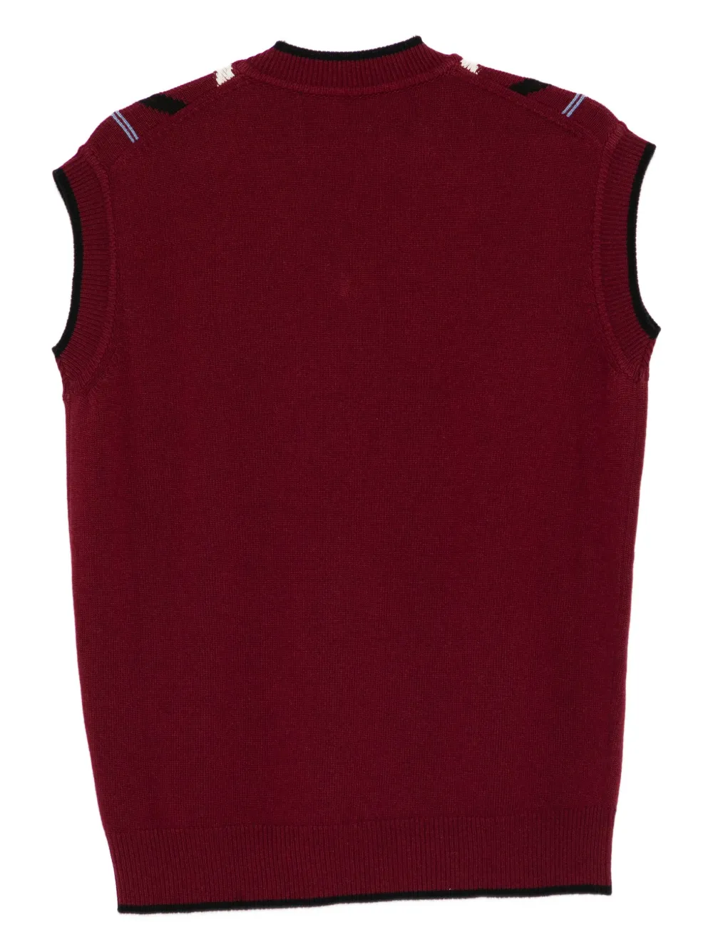 Plan C Cashmere-blend Vest In Burgundy
