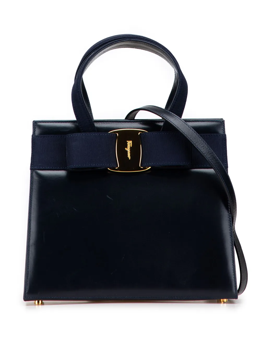 Кожаная сумка Vara Bow, бывшая в употреблении у Ferragamo, 2000-2025