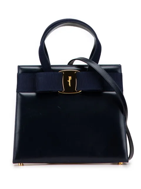 Ferragamo Pre-Owned 2000-2025 Leather Vara Bow satchel