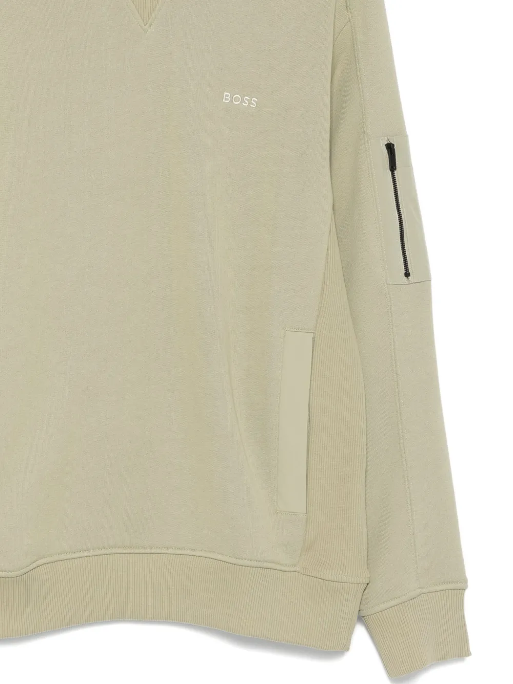 BOSS Sweater met geborduurd logo Groen