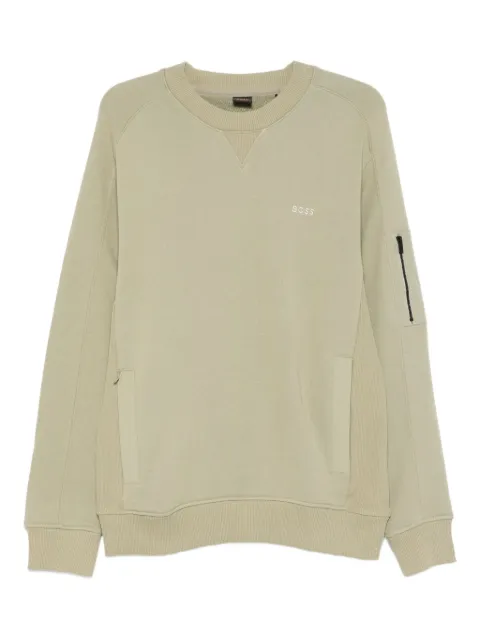 BOSS logo-embroidered sweatshirt