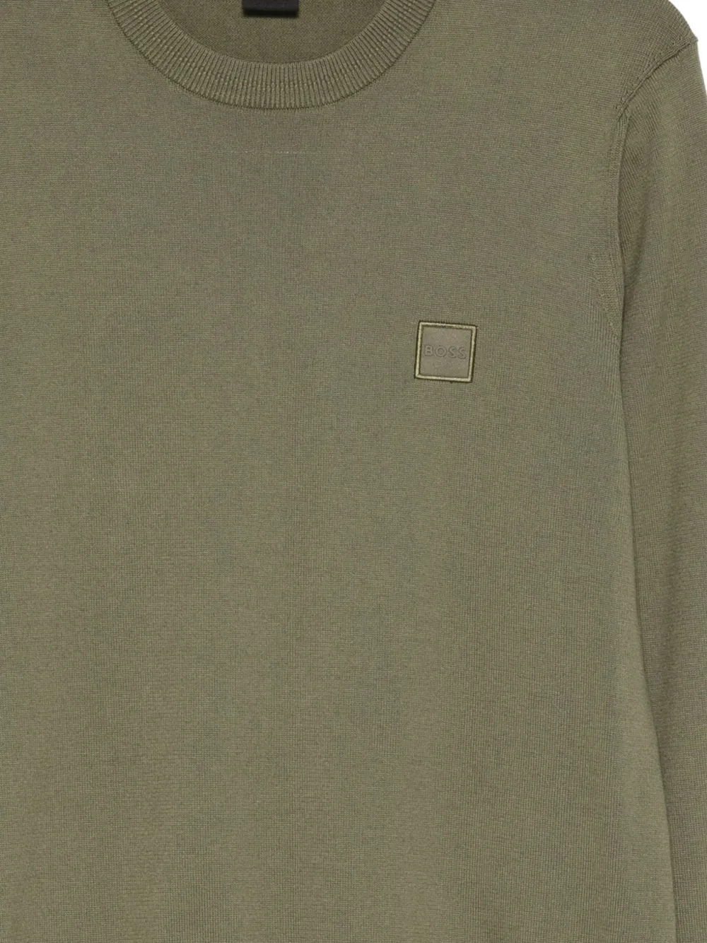 BOSS Trui met logoprint Groen