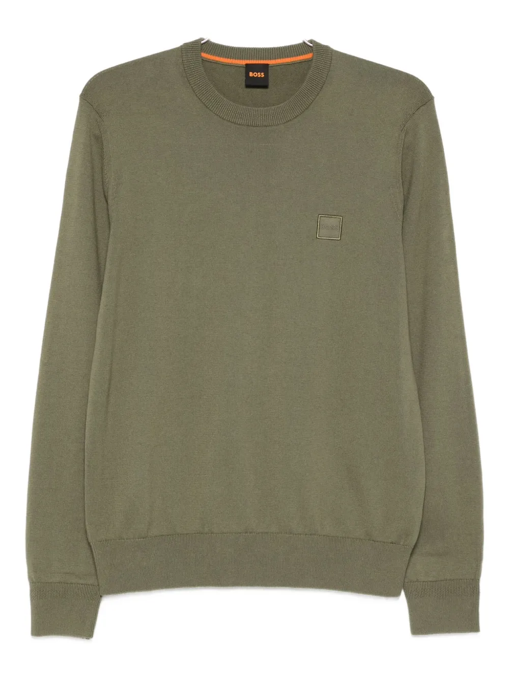 Hugo Boss Logo-print Sweater In Green