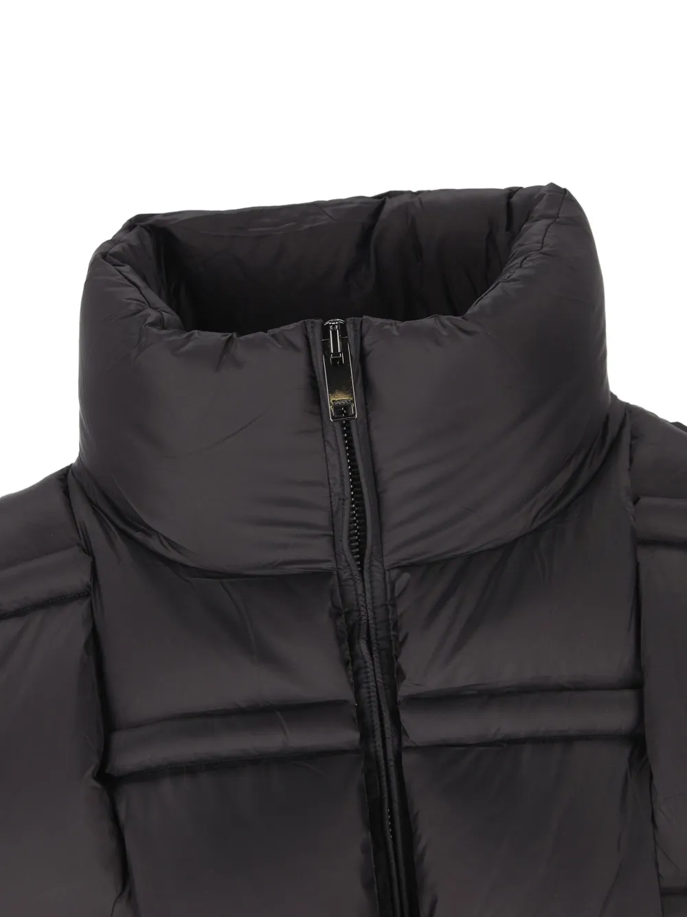 Raxxy Quilted Oversized Coat In Black