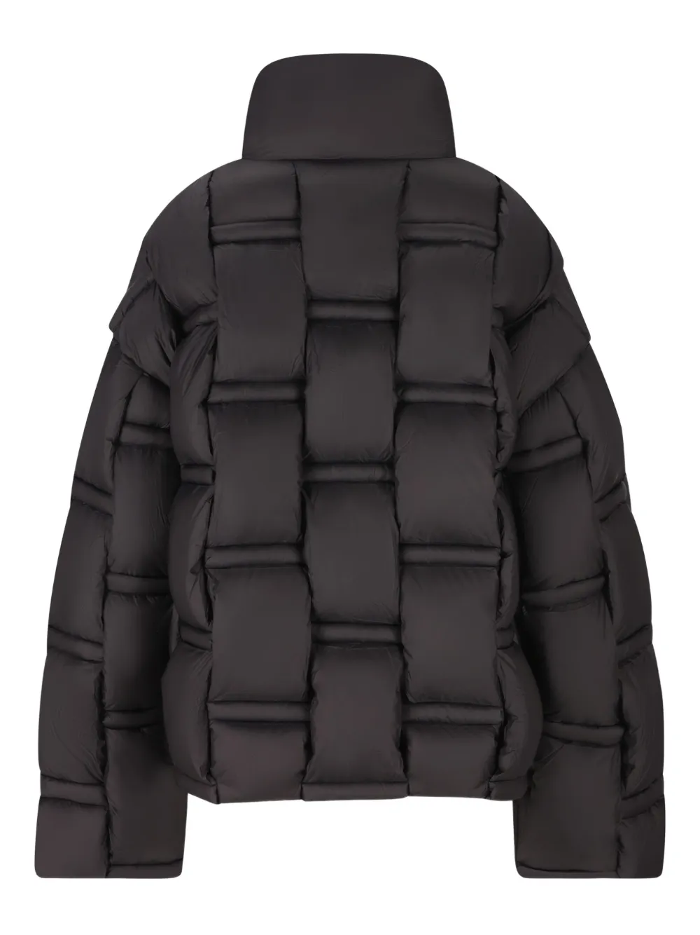 Raxxy Quilted Oversized Coat In Black