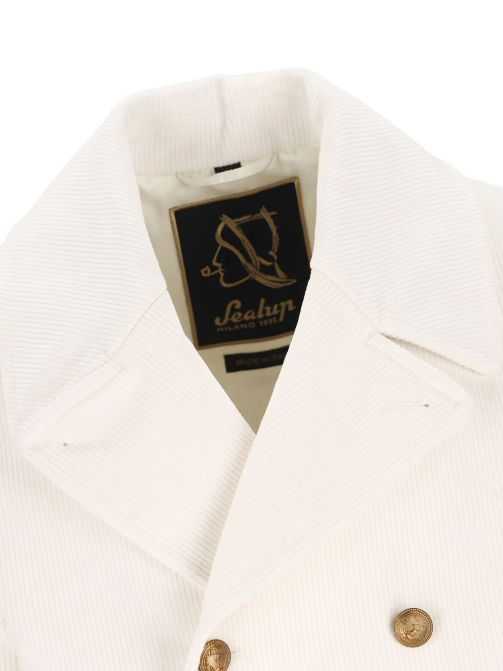 Sealup Amalfi Double-breasted Peacoat In White