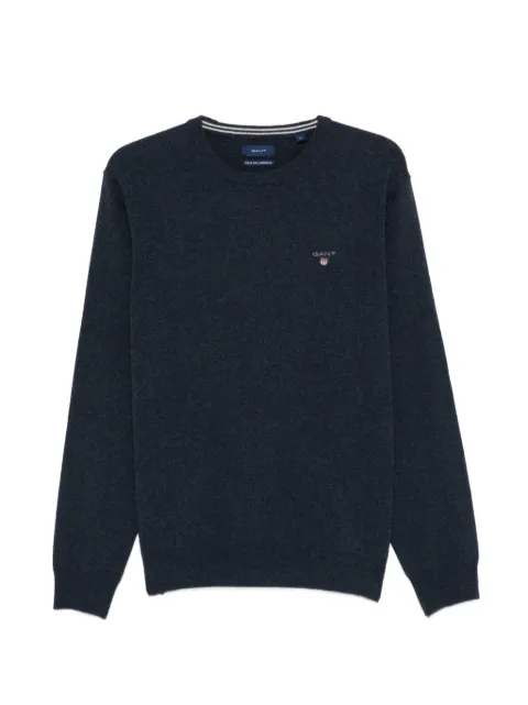 Gant logo-embroidered crew-neck sweater