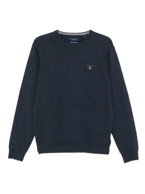 Gant logo-embroidered crew-neck sweater