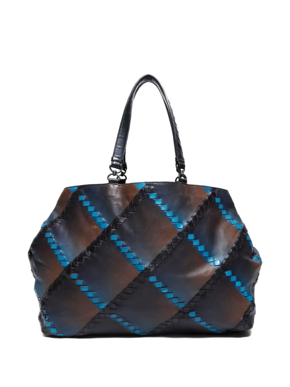 Pre-owned Bottega Veneta 2010 Intrecciato Tote Bag In Blue