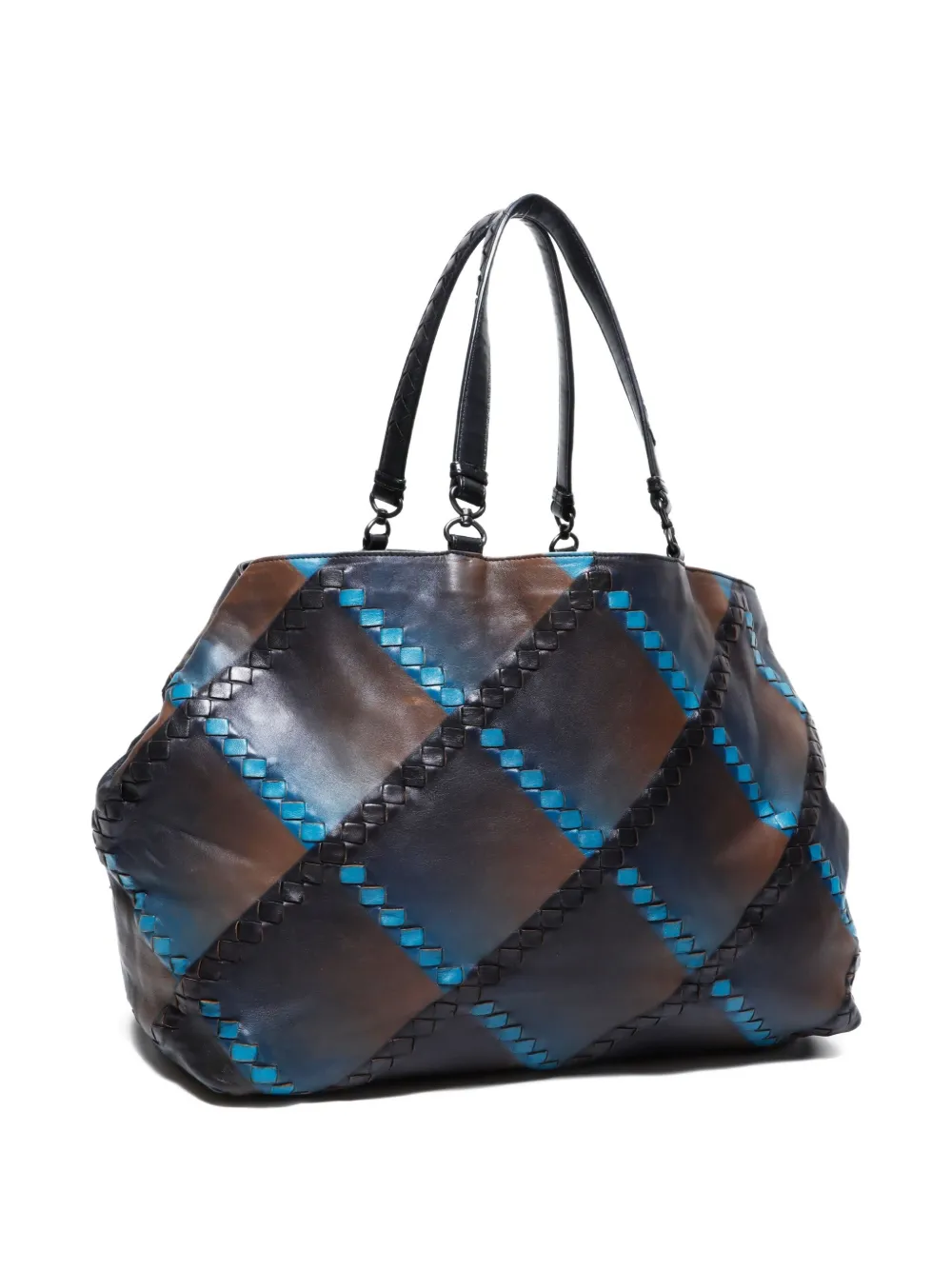 Pre-owned Bottega Veneta 2010 Intrecciato Tote Bag In Blue