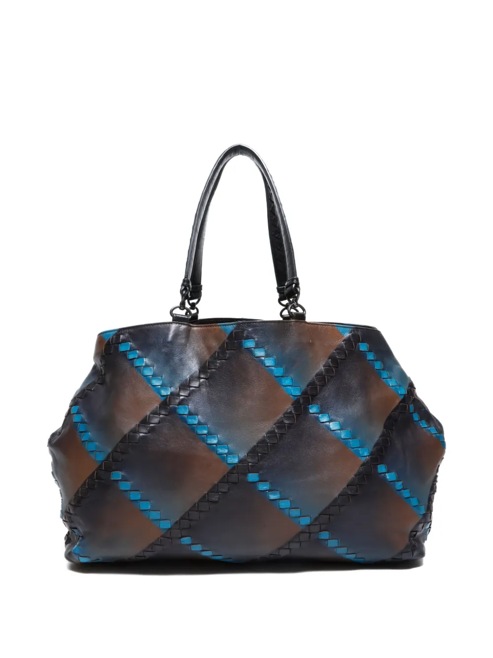 Pre-owned Bottega Veneta 2010 Intrecciato Tote Bag In Blue