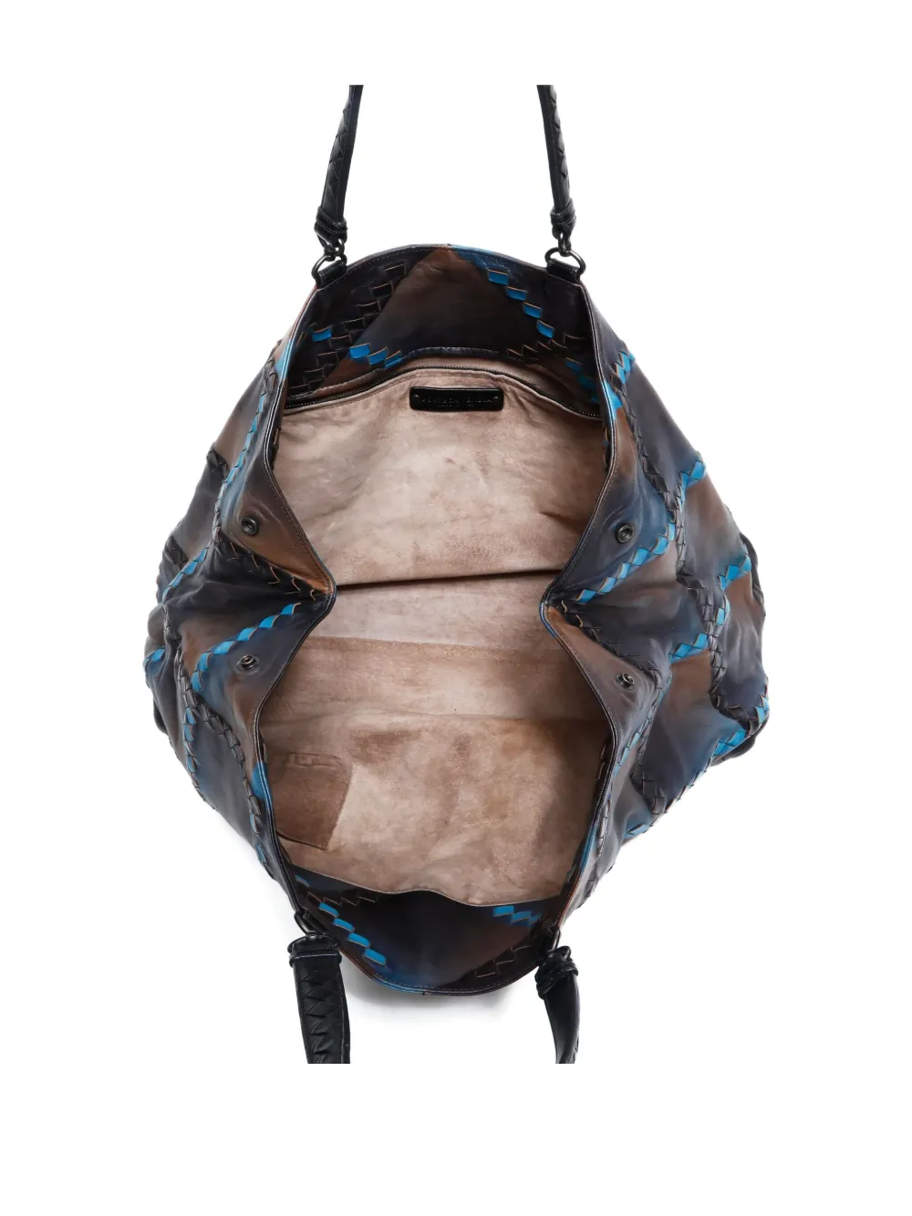 Pre-owned Bottega Veneta 2010 Intrecciato Tote Bag In Blue