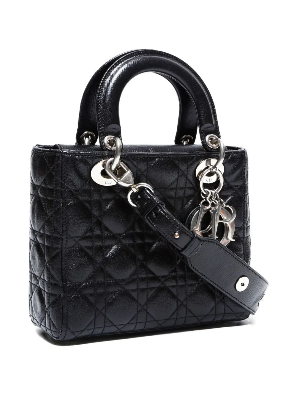 Christian Dior ブラック ハンドバッグ クリスチャンディオール Christian Dior ハンドバッグ レザー