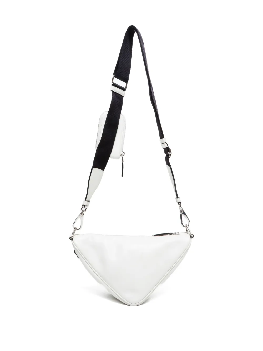 Pre-owned Prada 2010-2020s Triangle Shoulder Bag In White