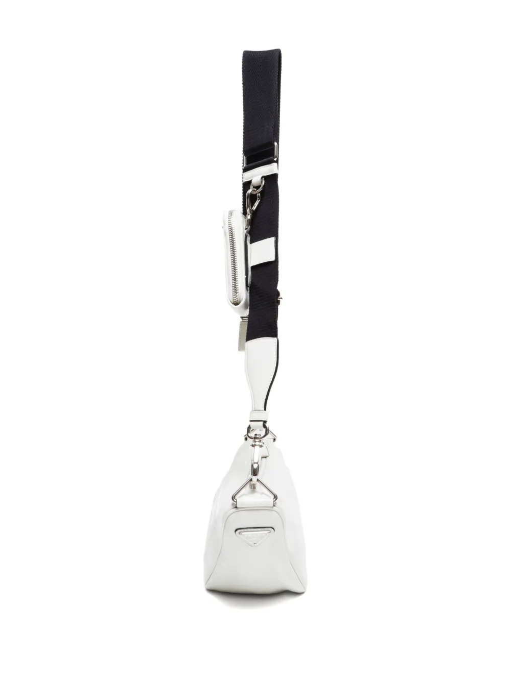 Pre-owned Prada 2010-2020s Triangle Shoulder Bag In White
