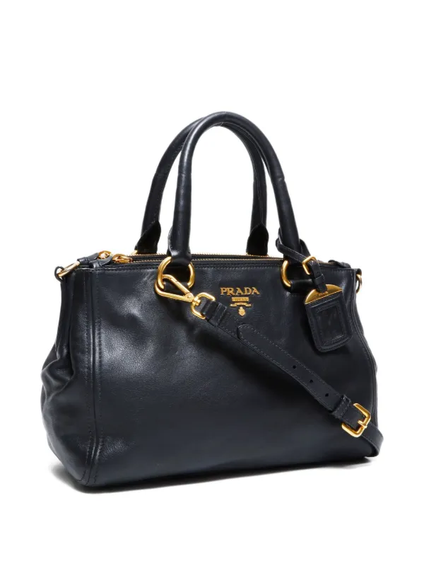 Prada Pre-Owned 2000-2020 Leather 2way Tote Bag Black FARFETCH IN