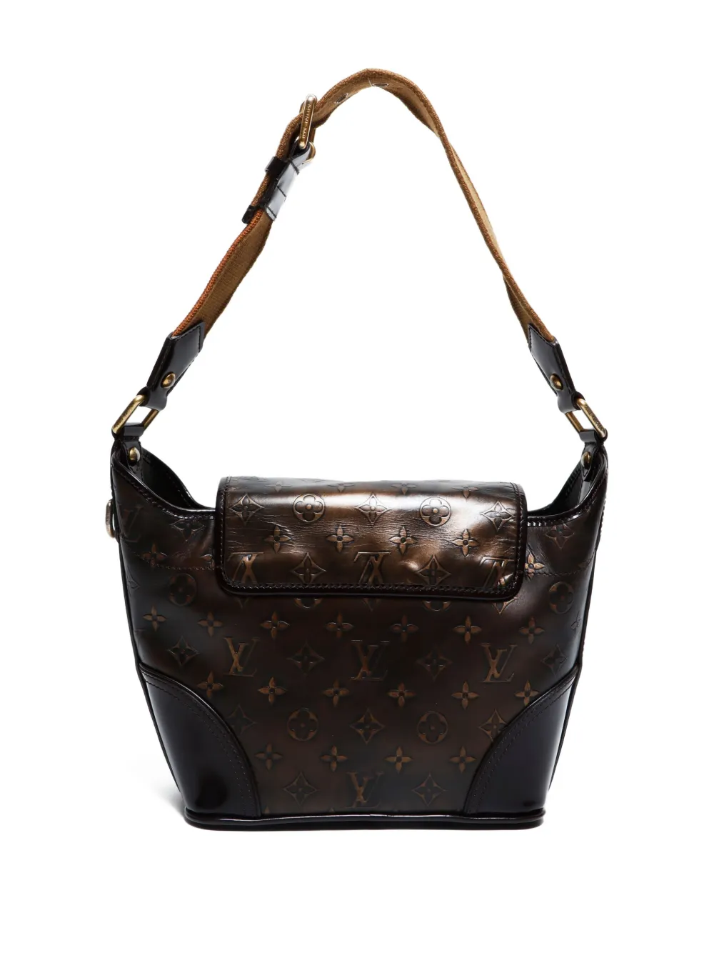 Pre-owned Louis Vuitton 2007 Sergean Pm Monogram Shoulder Bag In Brown