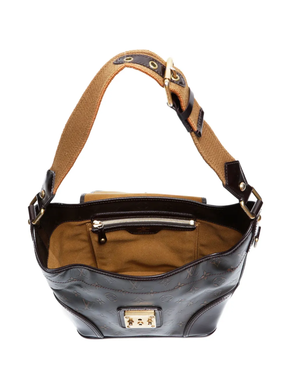 Pre-owned Louis Vuitton 2007 Sergean Pm Monogram Shoulder Bag In Brown
