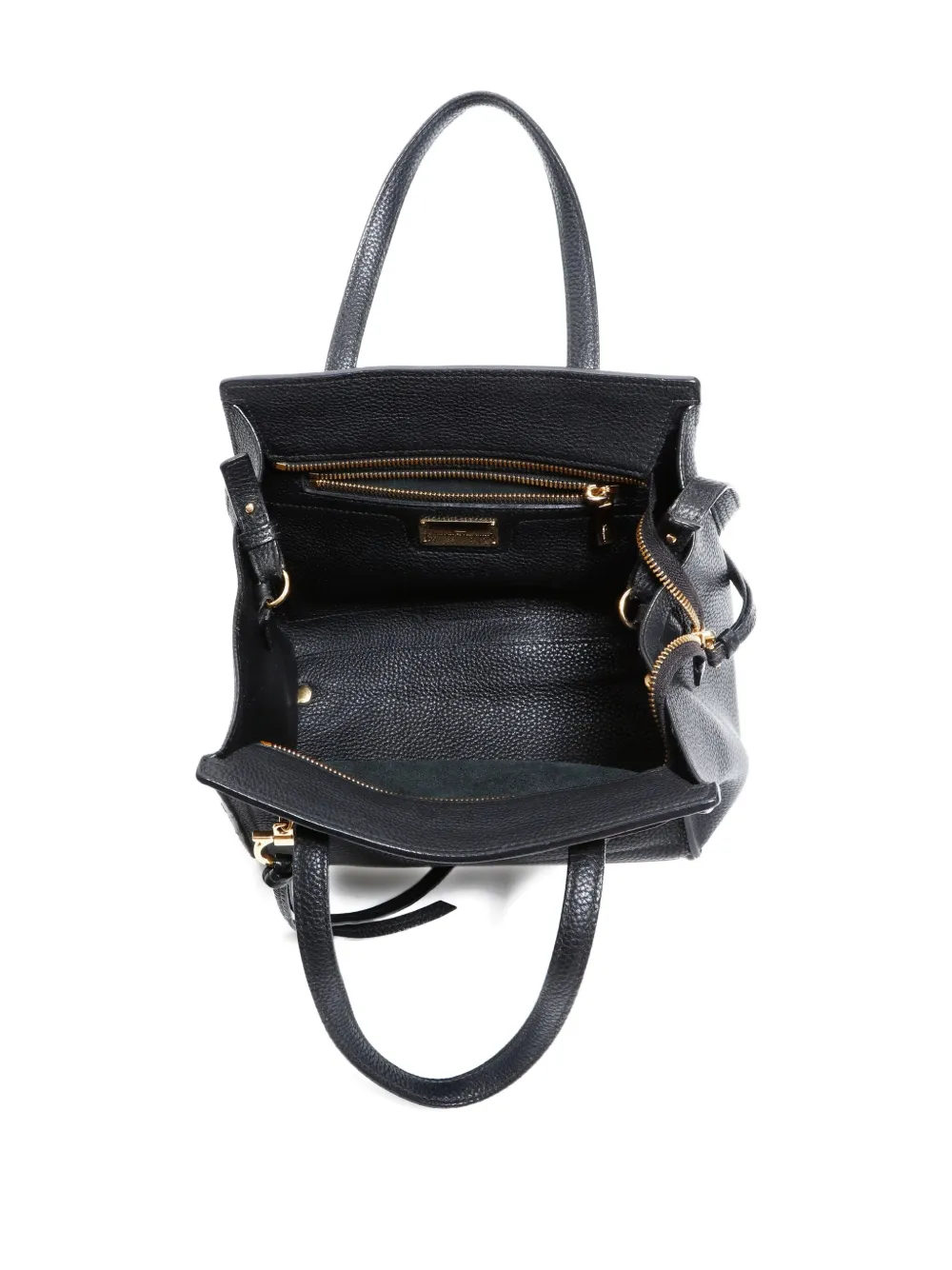 Pre-owned Ferragamo 2015-2025 Mini Eimy Tote Bag In Black