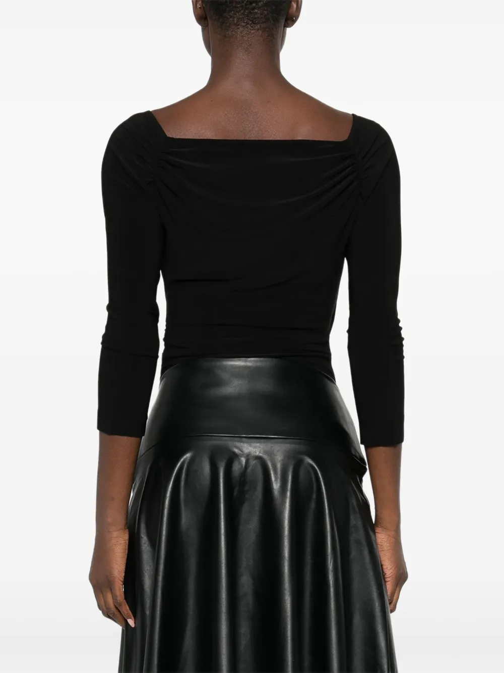 Norma Kamali Gedrapeerde body Zwart