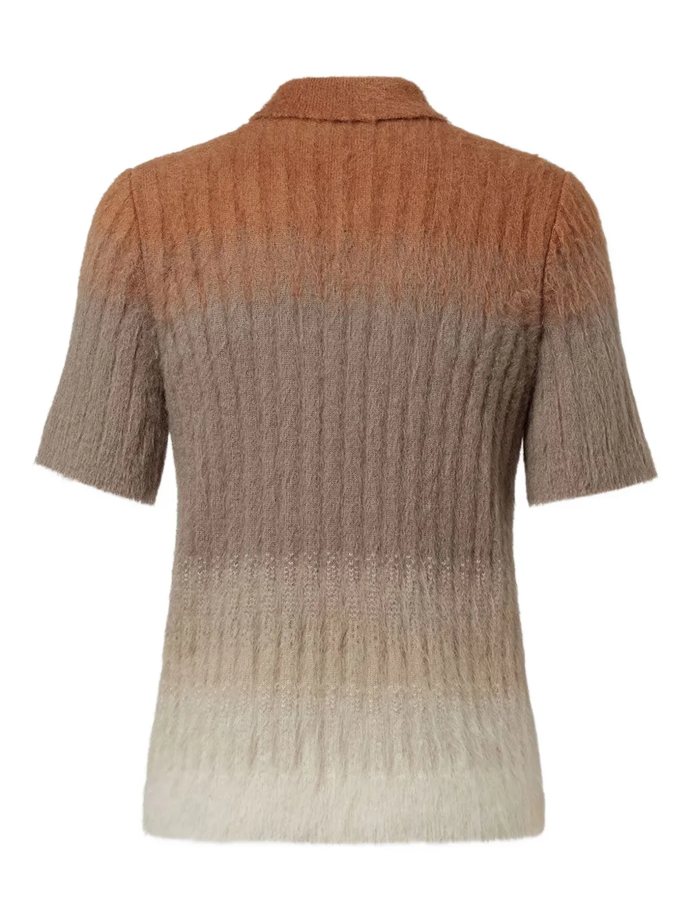 FENDI ombré-effect polo shirt - Bruin