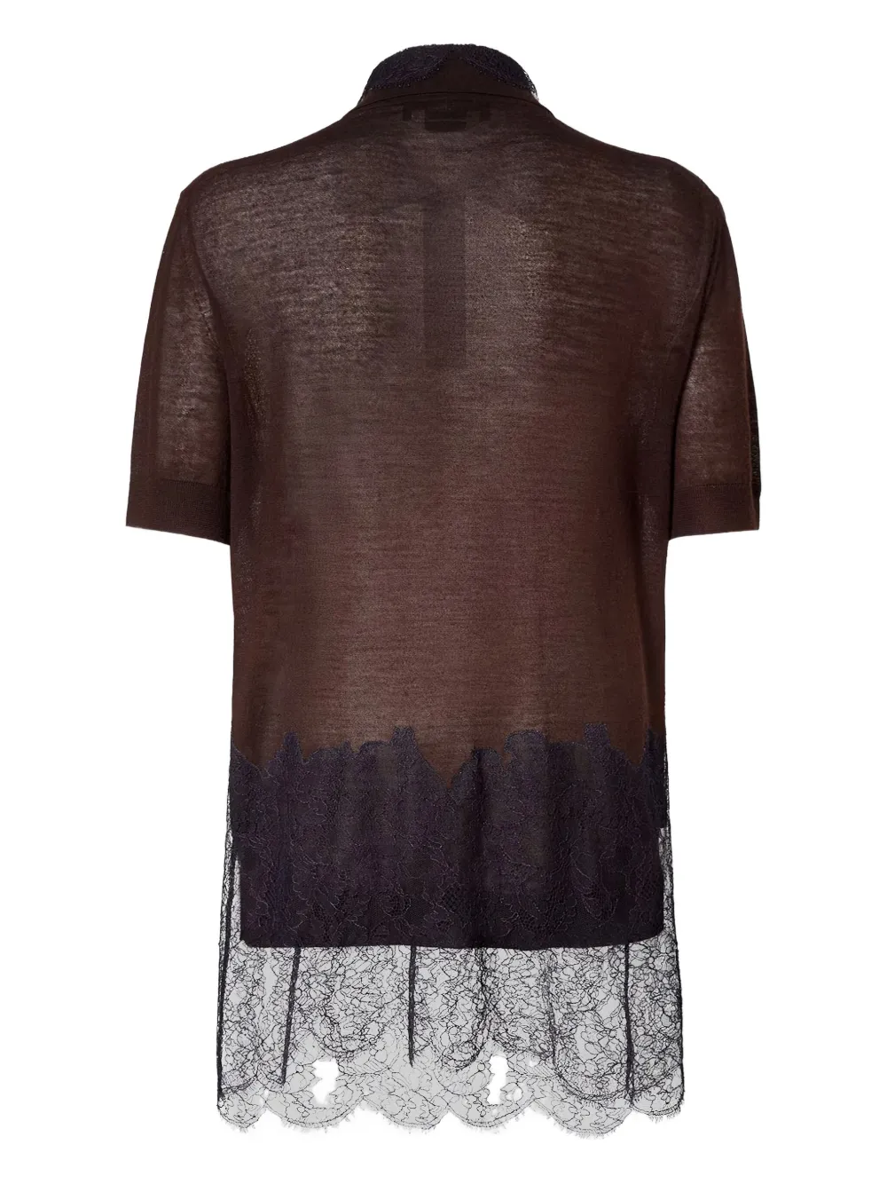 FENDI lace polo shirt - Bruin