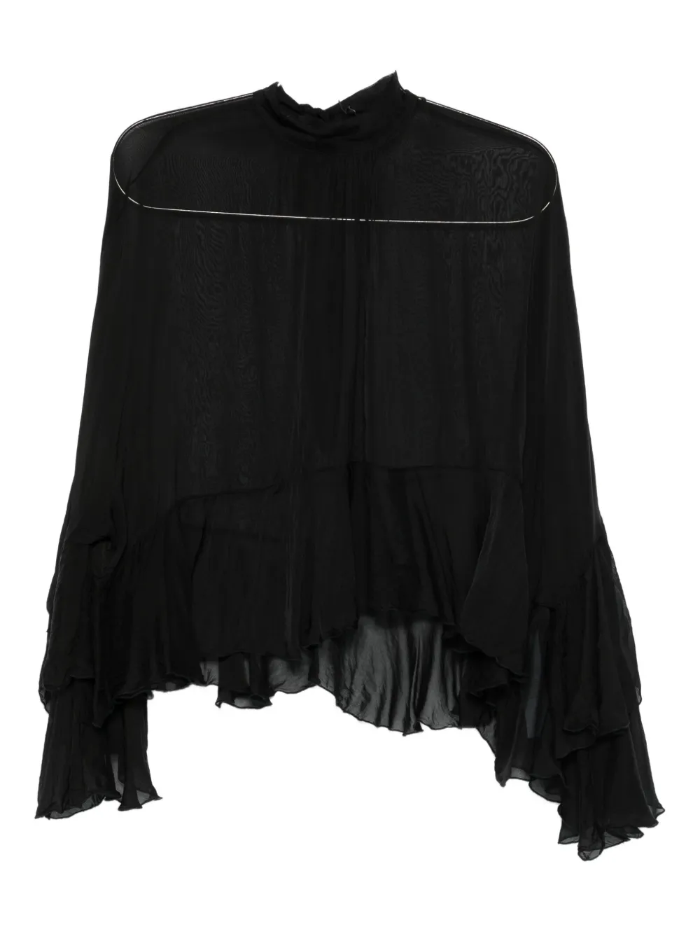 DIXIE ruffled blouse | Black | Image 1