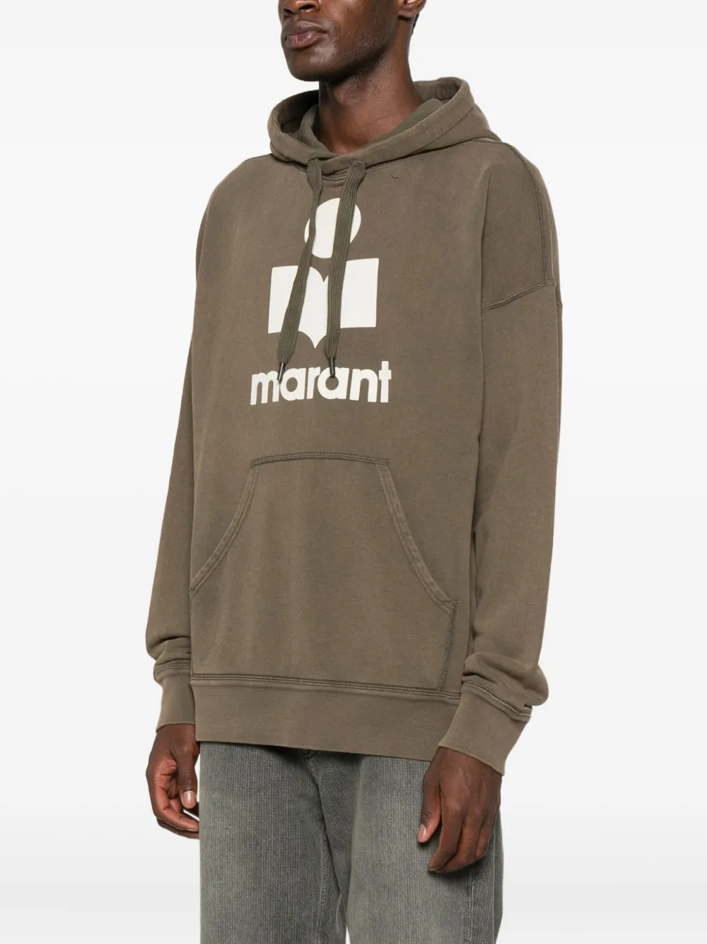 MARANT Hoodie met logoprint Bruin