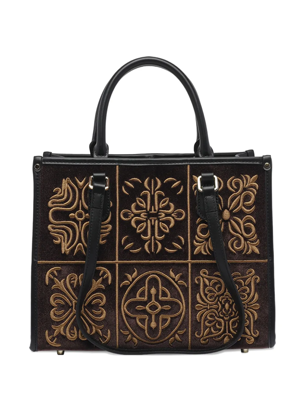 MY BEST BAG embroidered panelled tote bag - Bruin