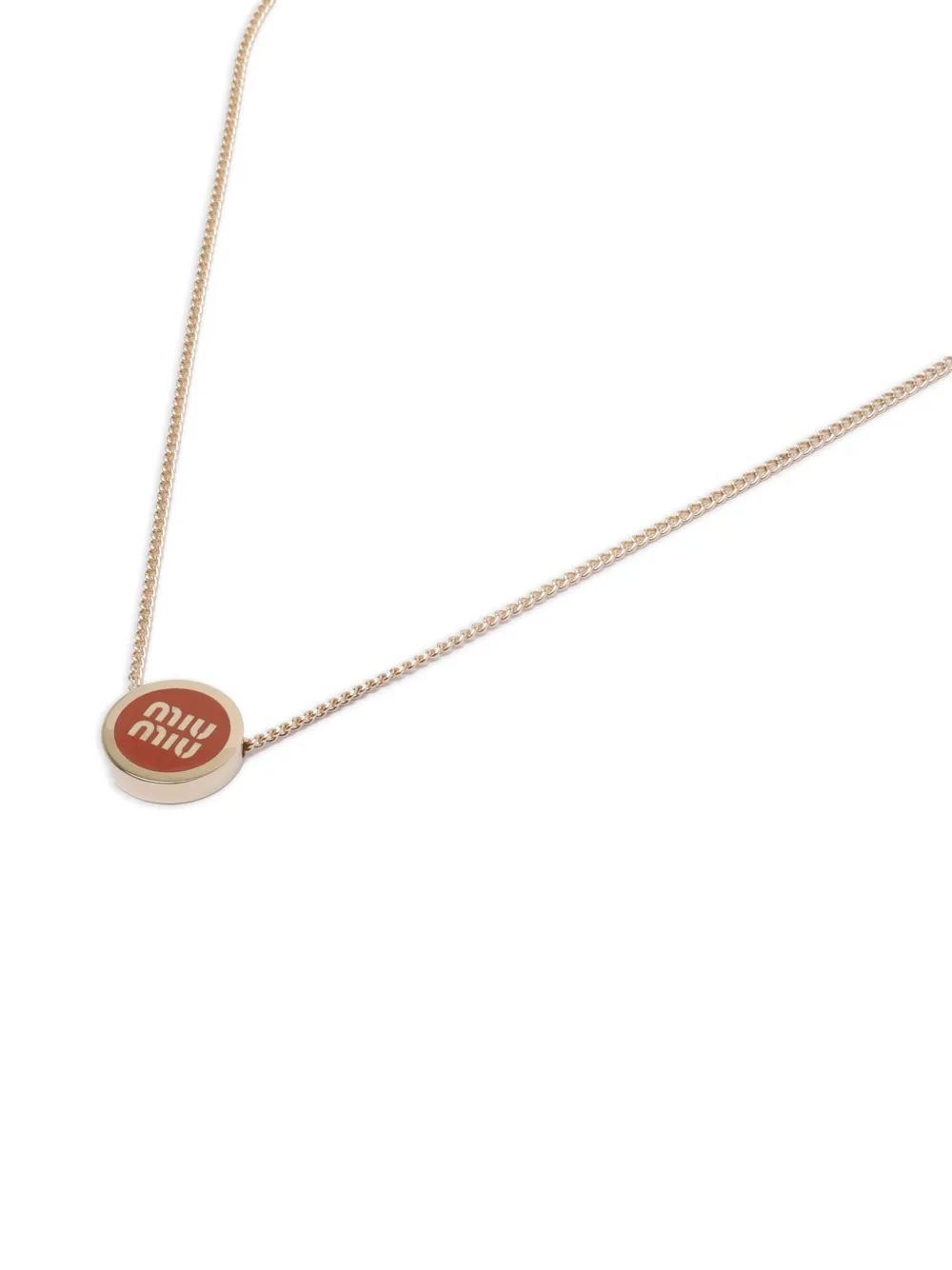 Miu Miu logo necklace - Metallic