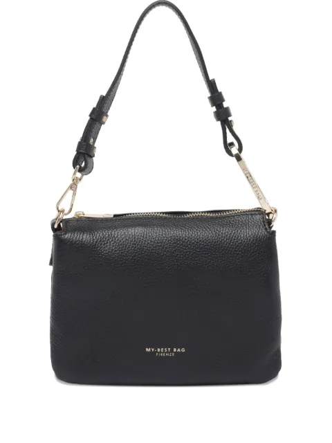 MY BEST BAG logo-stamp leather tote bag