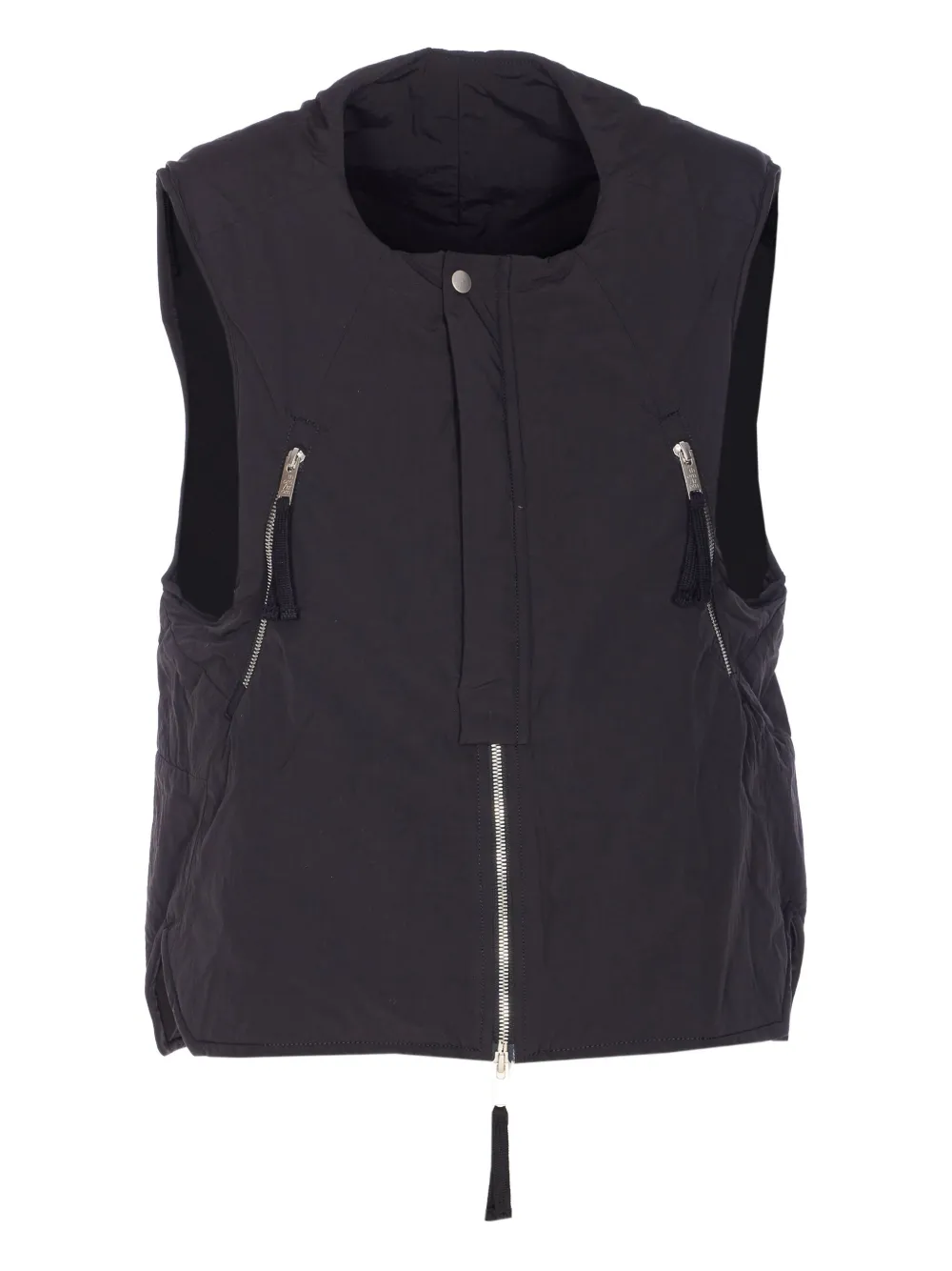 Thom Krom zip padded gilet | Black | Image 1