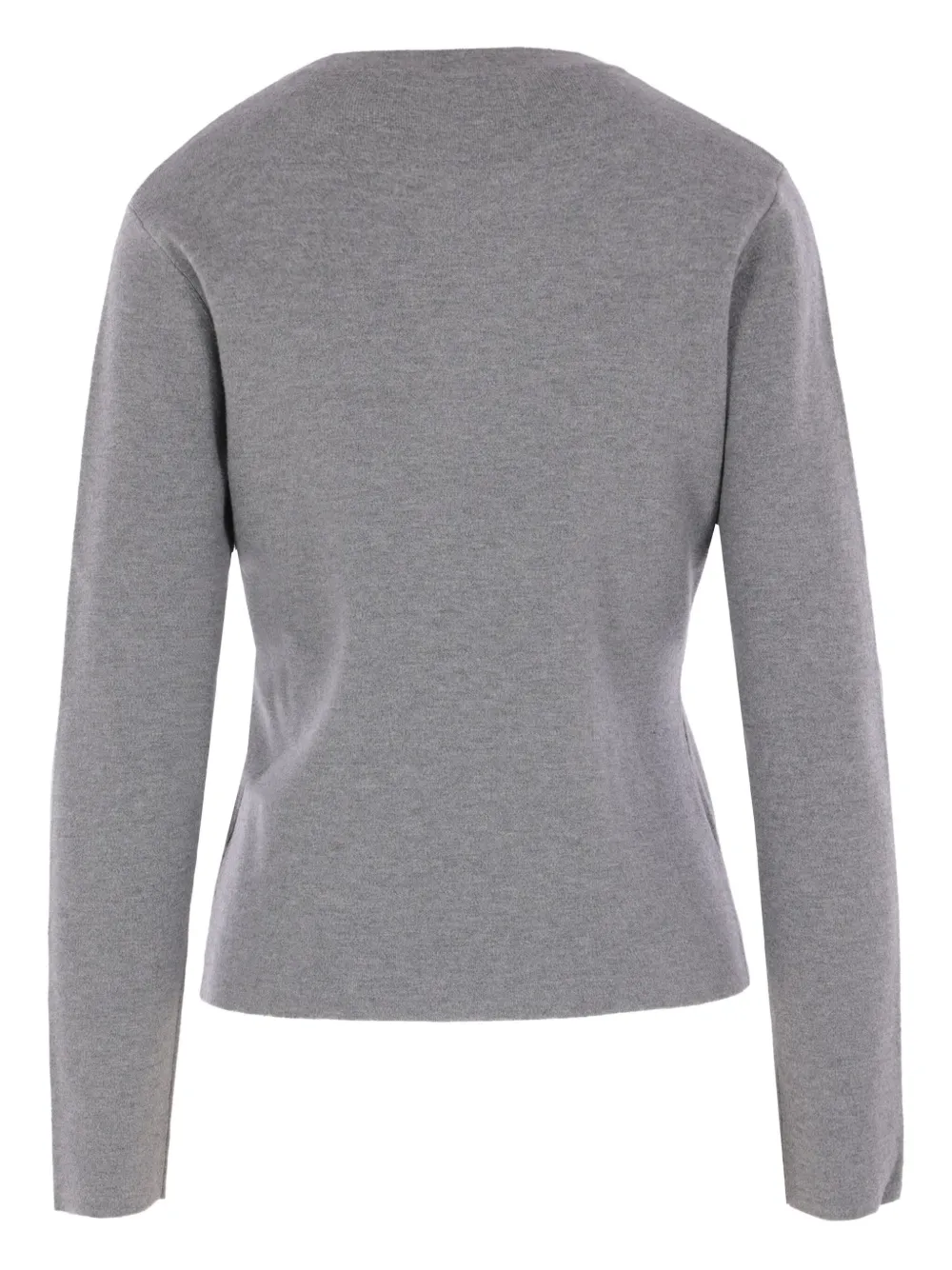 Max Mara Logo Sweater In Gray