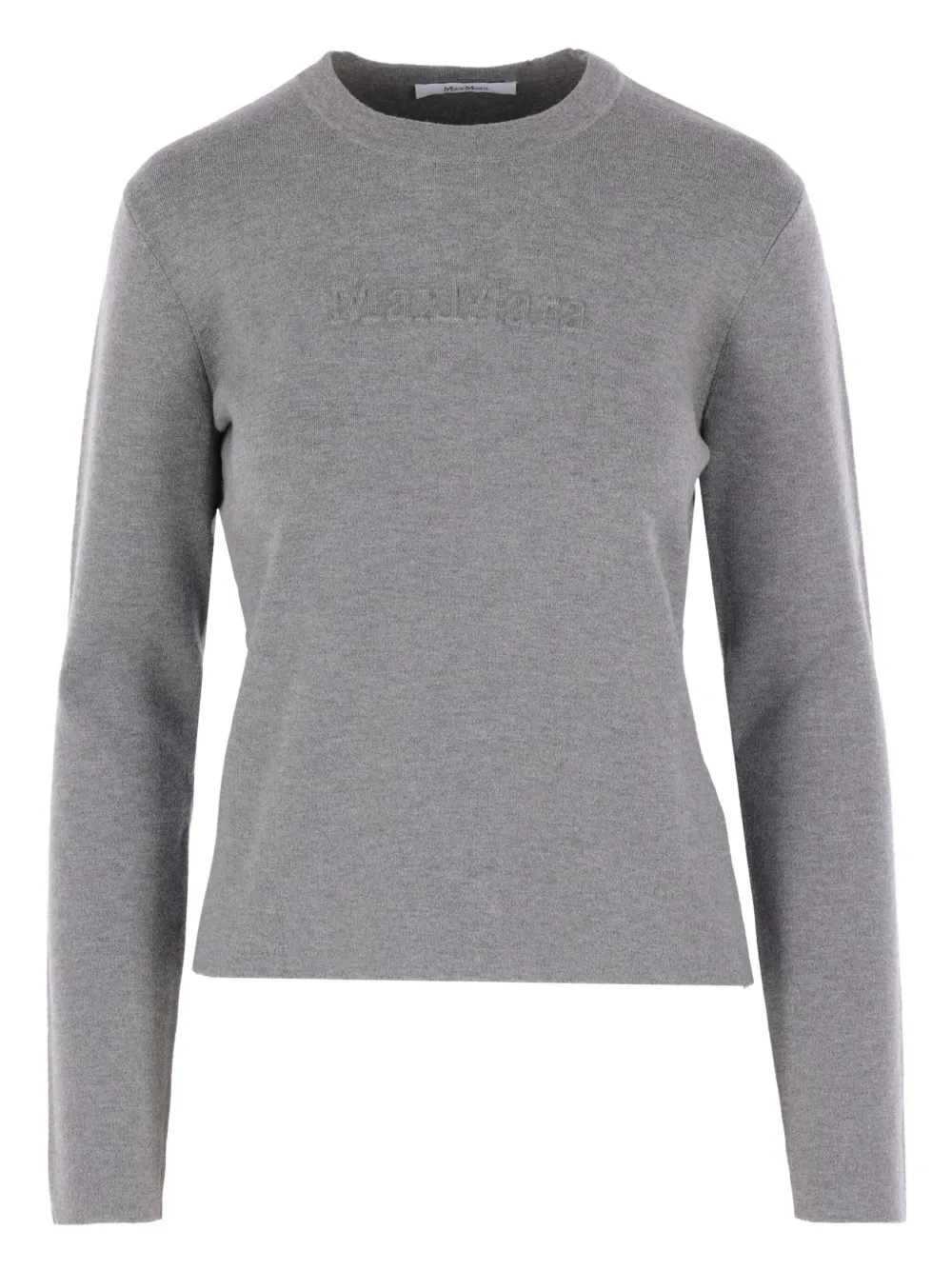 Max Mara Logo Sweater In Gray