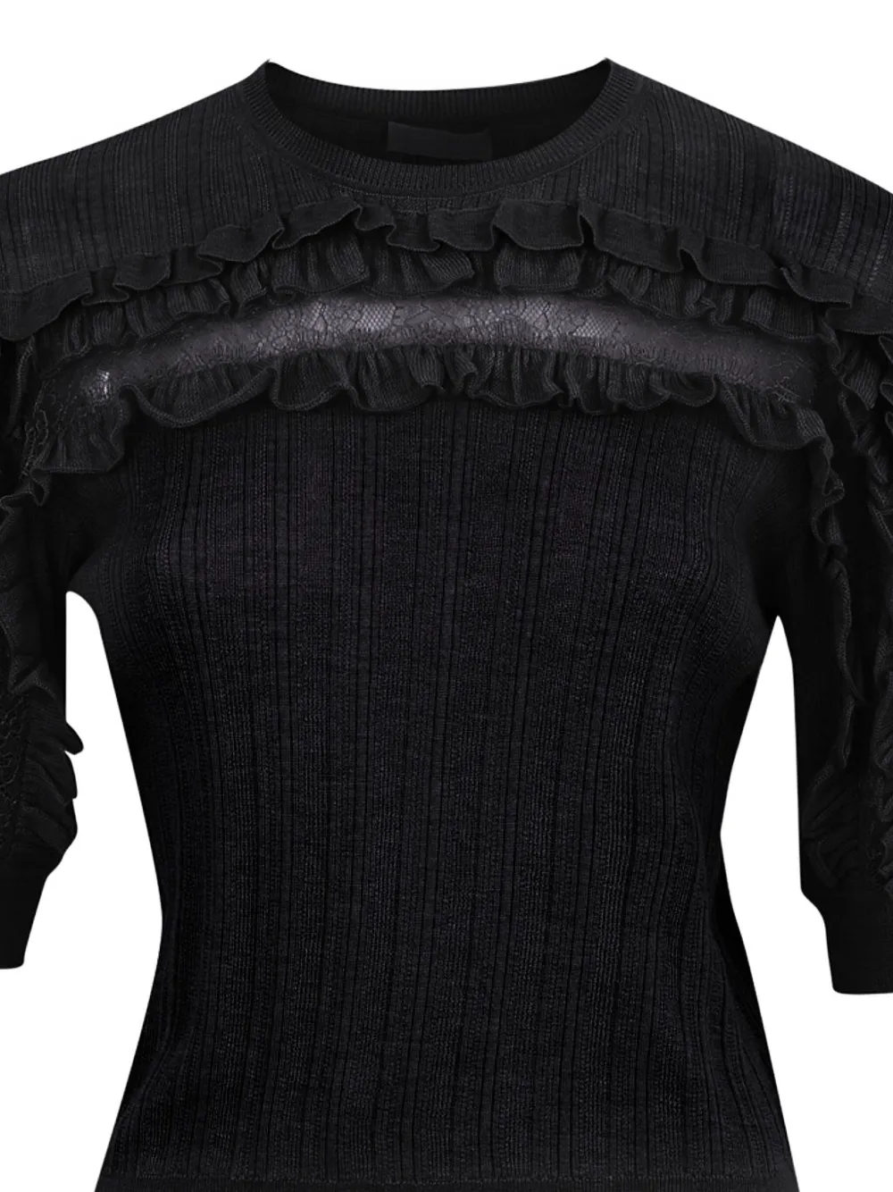 Ulla Johnson Salima blouse met kanten detail Zwart