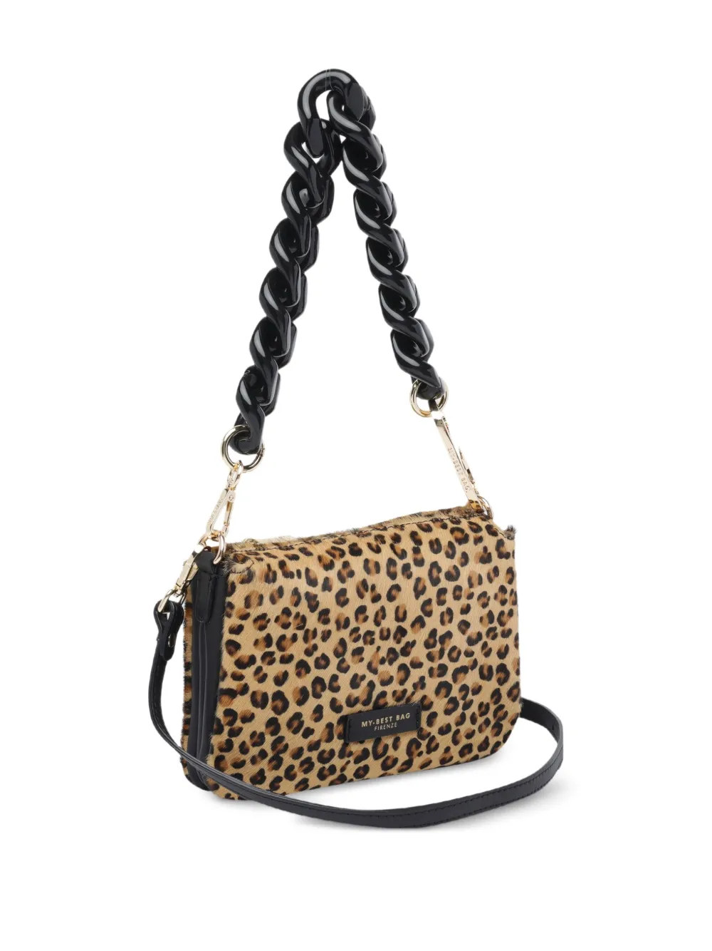 MY BEST BAG Shopper met luipaardprint Beige