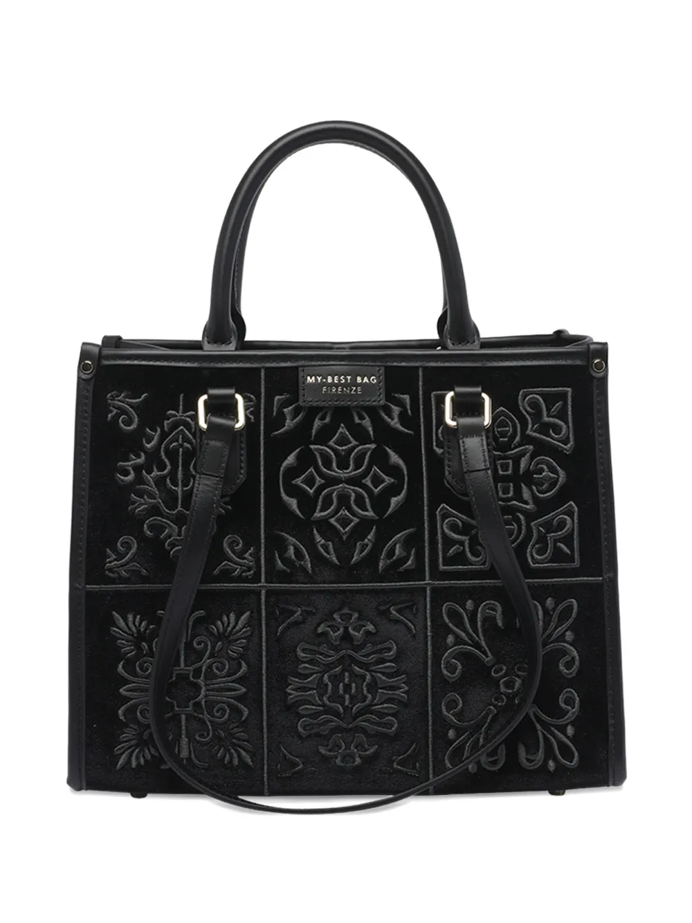 My Best Bag Embossed Panelled Tote Bag In Pink