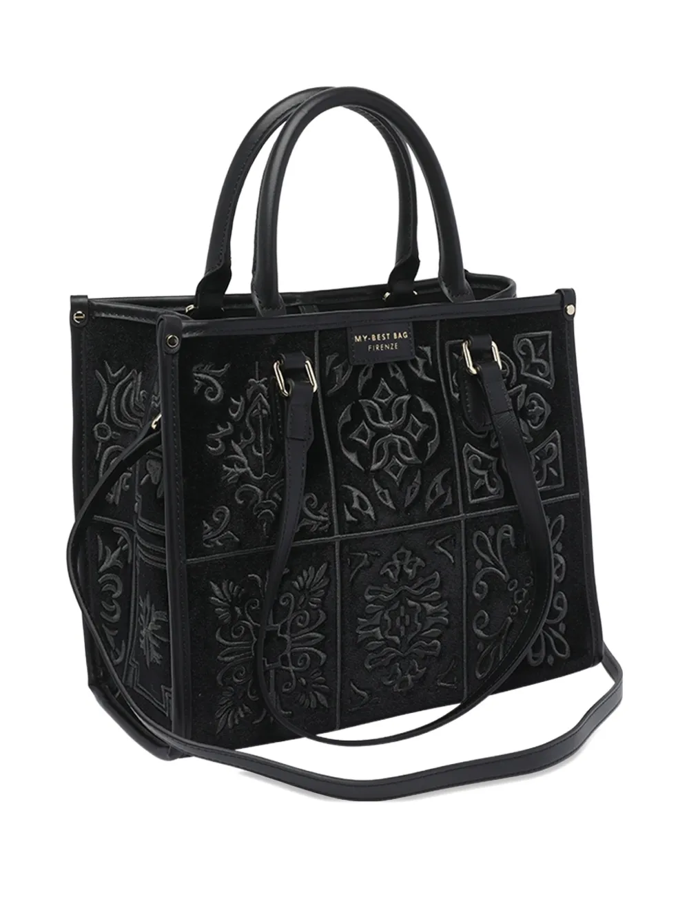 My Best Bag Embossed Panelled Tote Bag In Pink