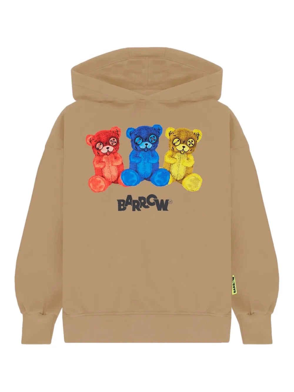 Barrow kids teddy bear-print fleece hoodie | Brown | Image 1