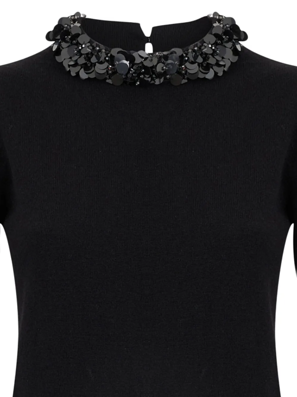 Ulla Johnson Liv Embroidered Knit Top In Black