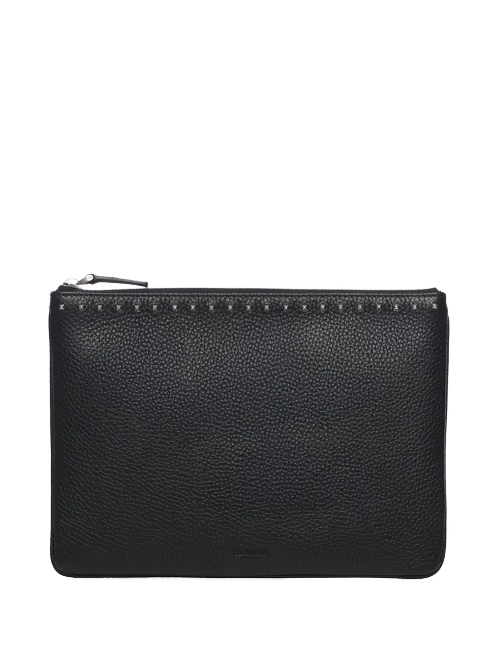 Valentino Garavani studded zip clutch bag - Zwart